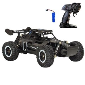 L.O.T TOYS Shuttle Remote Control Car | 20Kmph, 2.4Ghz | Rc Car, Remote Car, Premium Die Cast Metal Body for All Terrain, Led Lights & Metal Shock Absorber, Comes with 2 AA Battteries