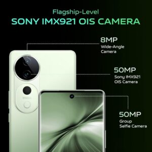 vivo T3 Ultra 5G (Frost Green, 8GB RAM+ 128GB Storage) | MediaTek Dimensity 9200+ Processor | AMOLED Display | Dual SIM | 5500mAh Battery